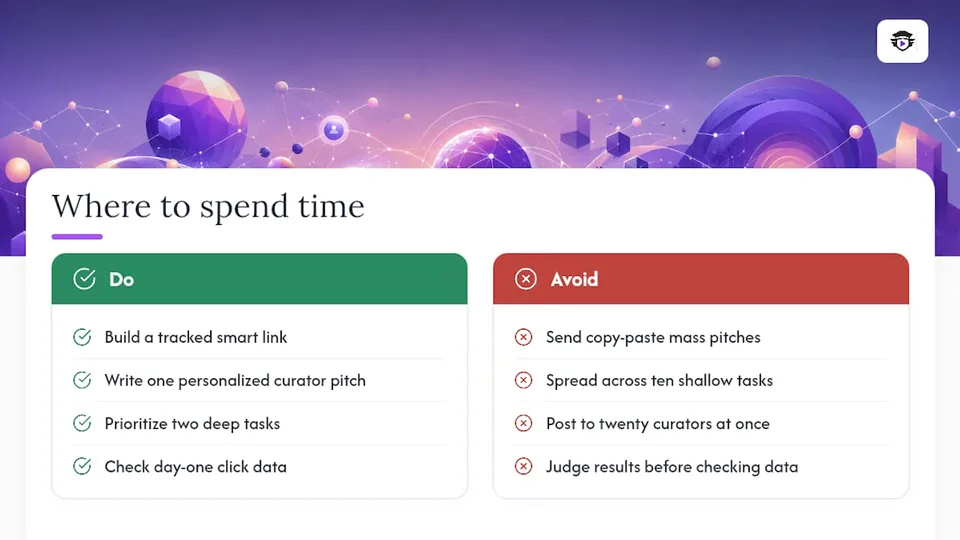 A prioritized take on where to spend your time — overview diagram