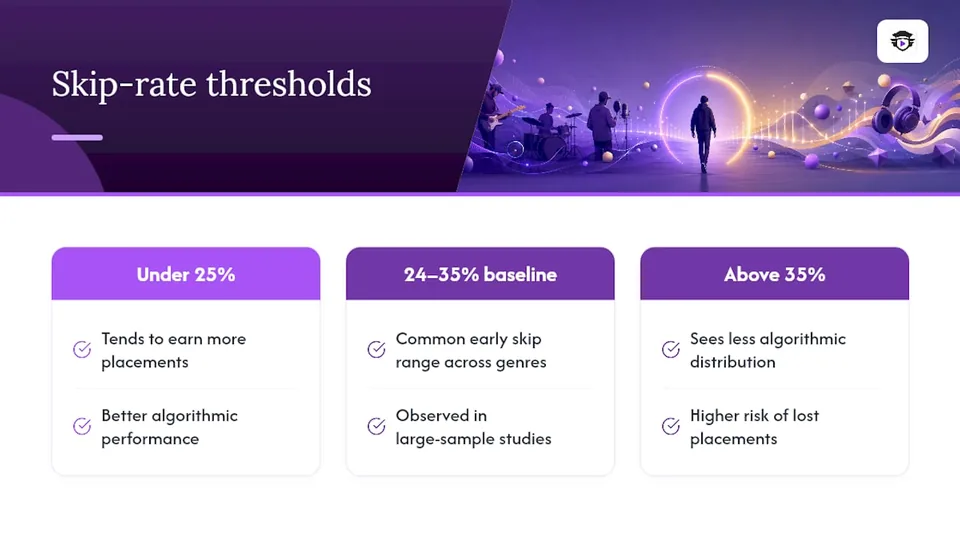 Skip rate benchmarks and algorithmic reach