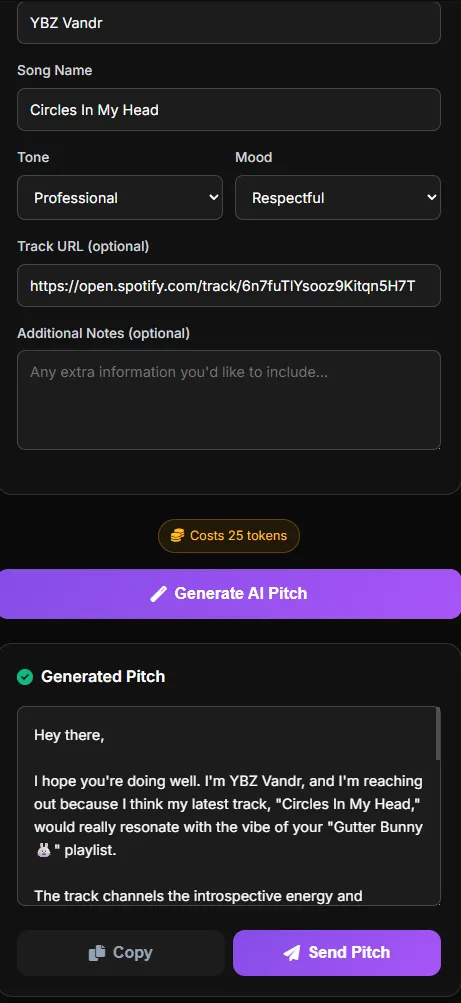 Generate pitch