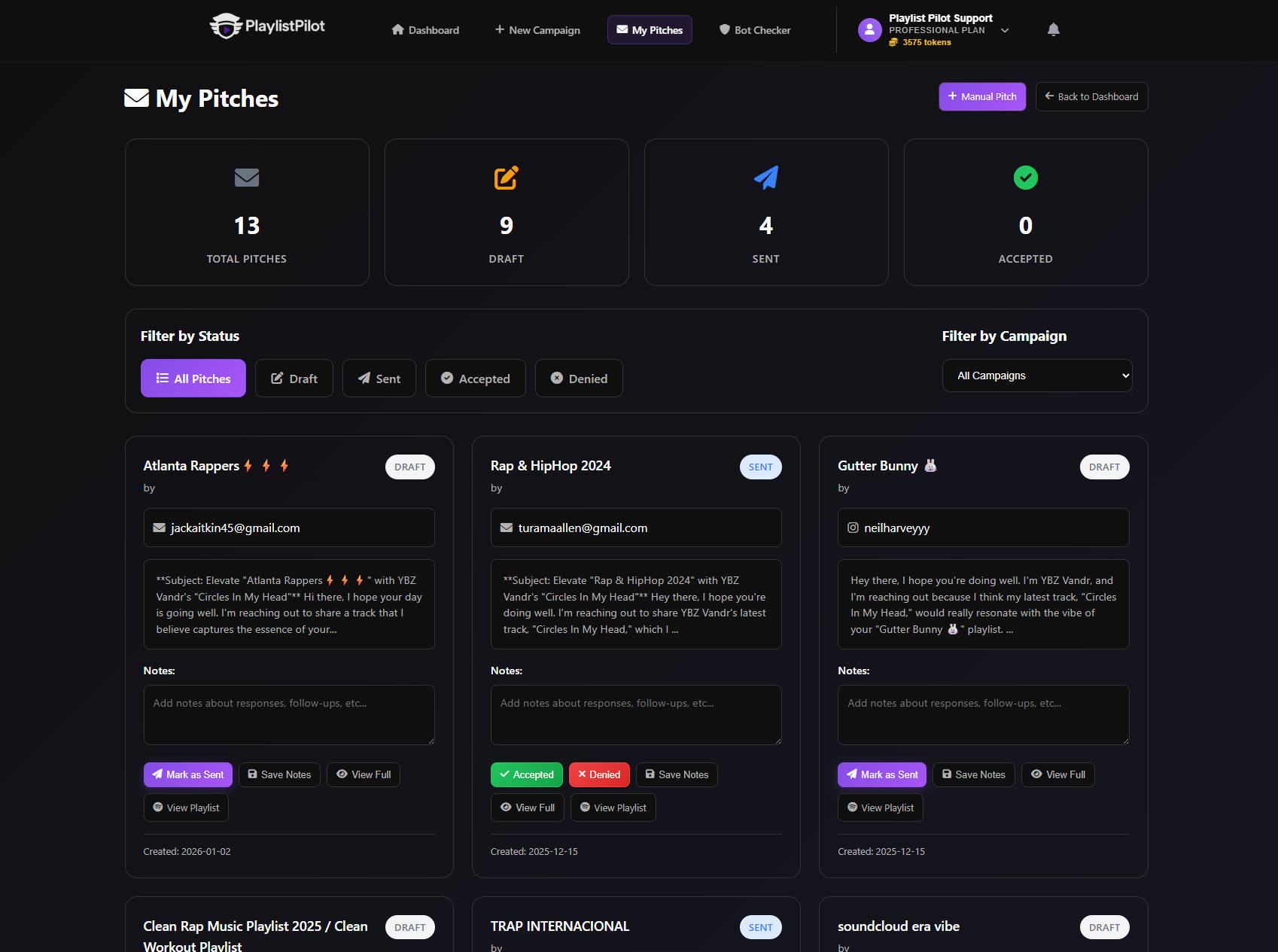 Pitch Tracker