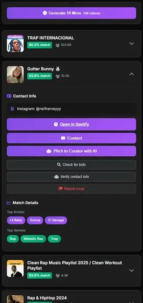 Find playlists